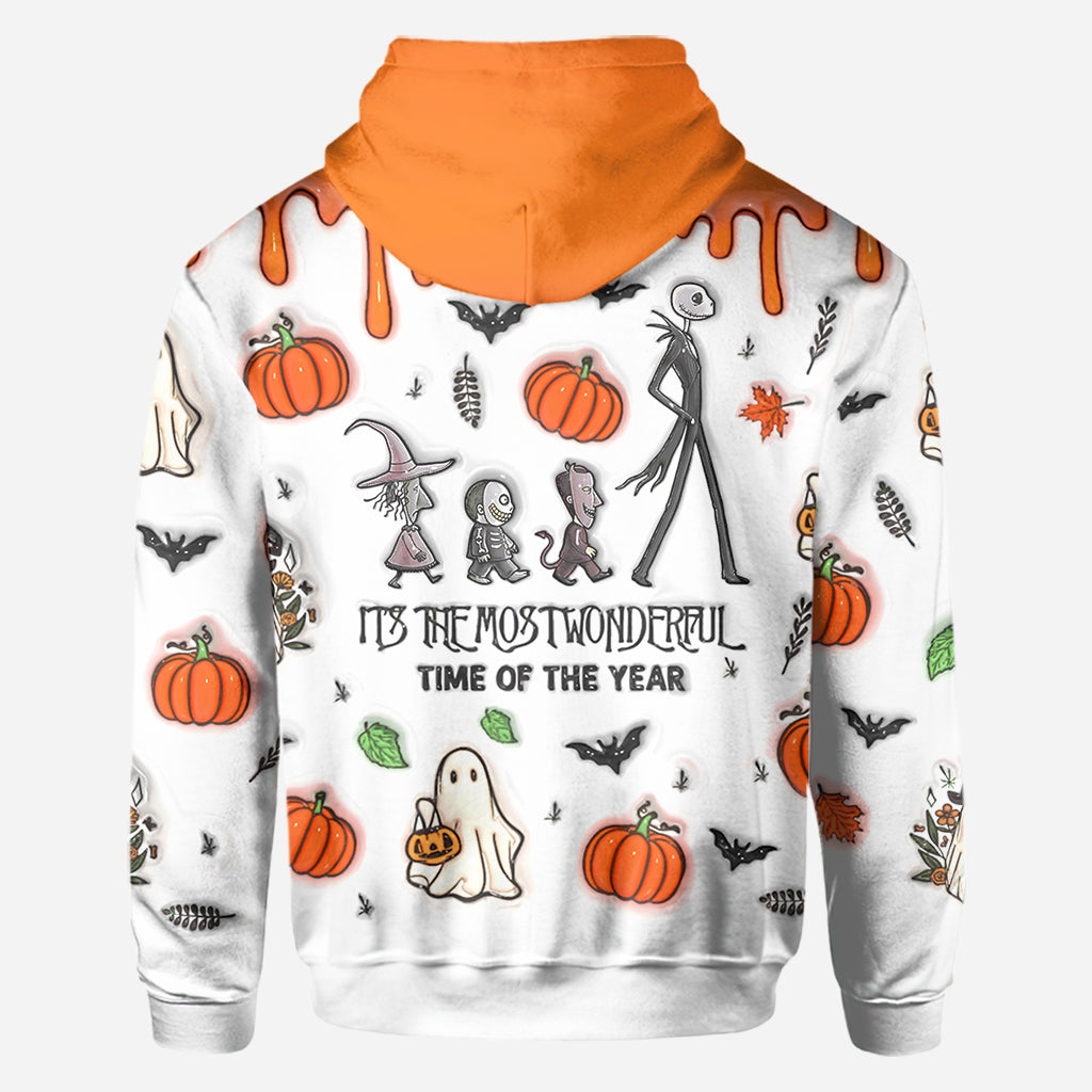 It's The Most Beautiful Time Autumn Skeleton - Personalized Nightmare All Over Shirt