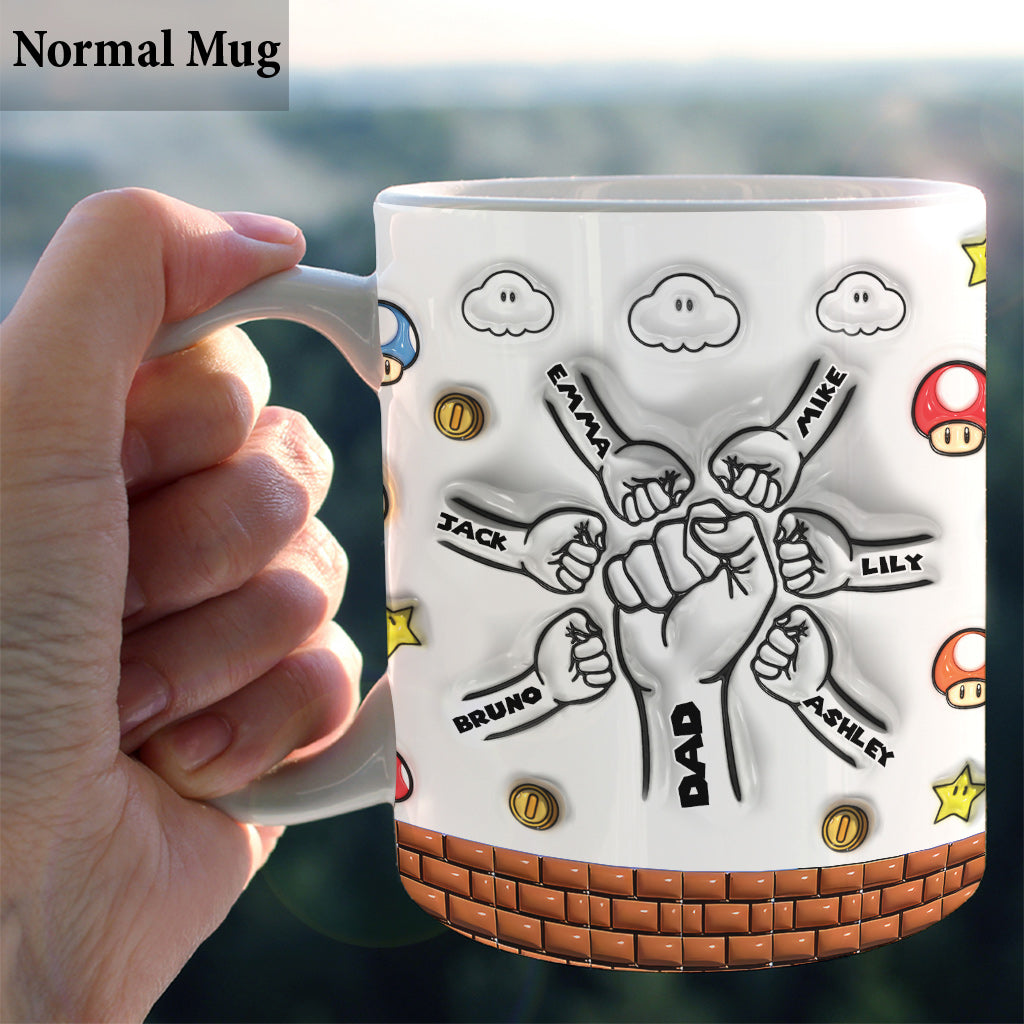 Super Daddio Mommio Baby Mushroom - Personalized Super Plumber Mug