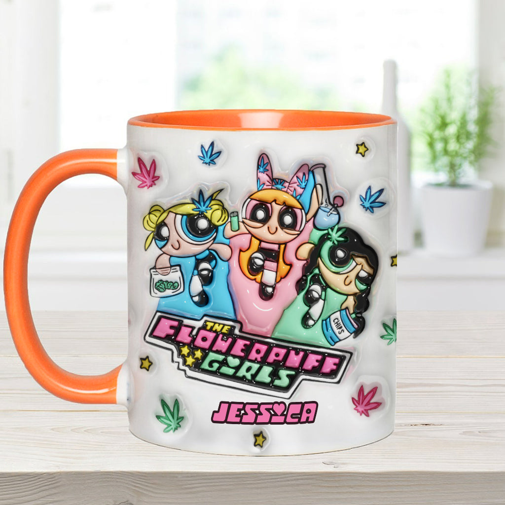 The Flower Puff Girl - Personalized Weed Accent Mug