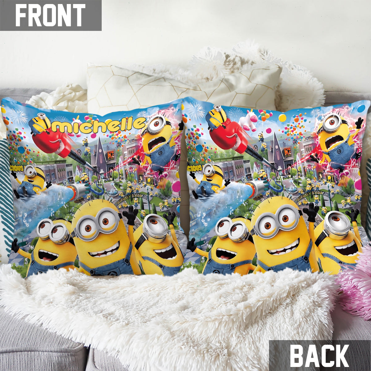 Having Fun - Personalized Throw Pillow