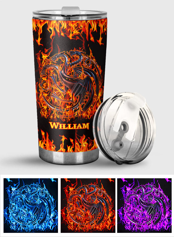 Fire And Blood - Personalized Thrones Game Tumbler