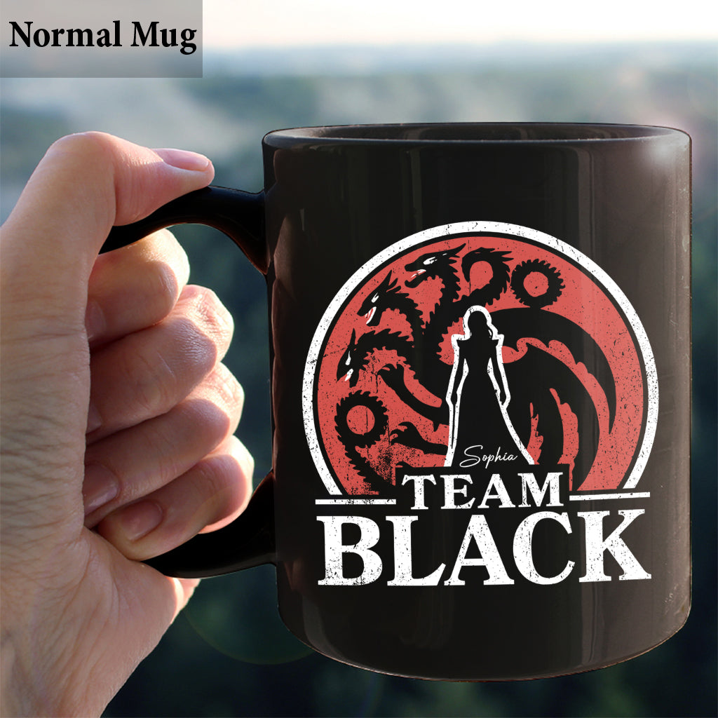 Team Black Vs Team Green - Personalized Thrones Game Mug