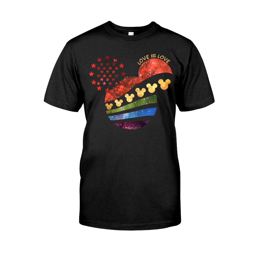Mouse Head Galaxy Rainbow - LGBT Support T-shirt And Hoodie