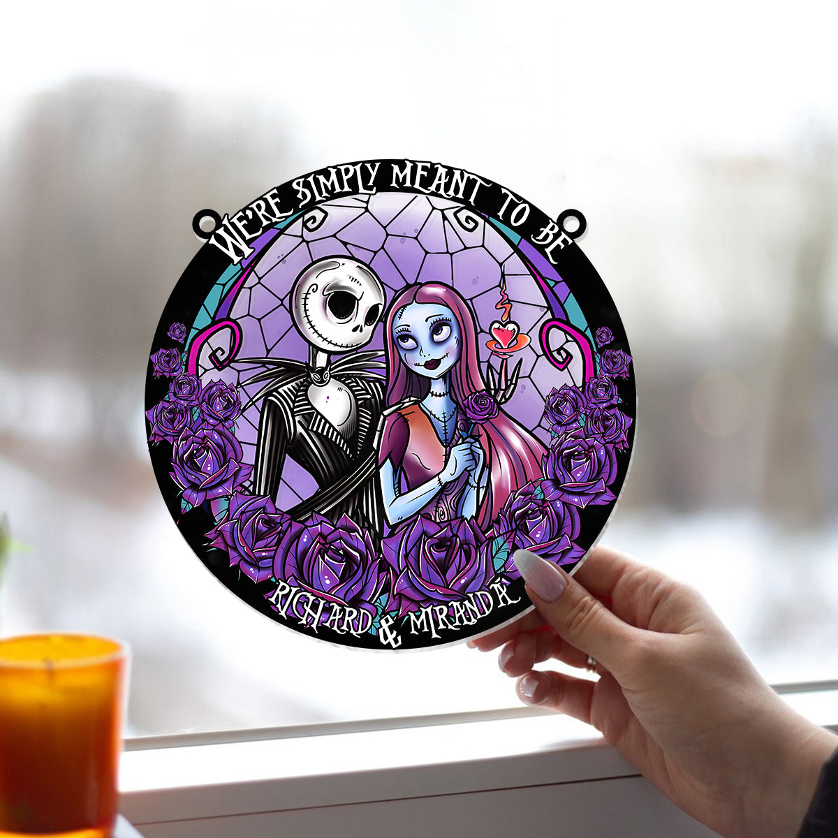 We're Simply Meant To Be - Personalized Nightmare Window Hanging Suncatcher Ornament