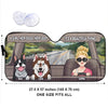 A Girl, Her Dog, Her Jeep - Personalized Car Car Sunshade