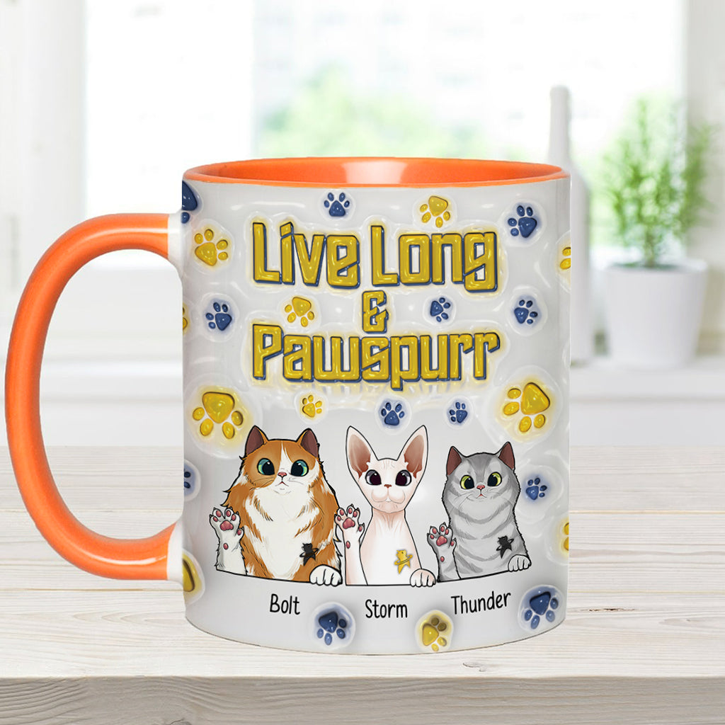Live Long and Pawspurr - Personalized Star Fleet Accent Mug