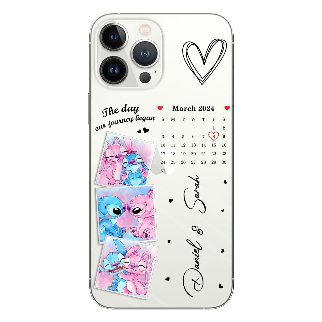 The Day Our Journey Began Ohana Calendar Custom - Personalized Ohana Clear Phone Case
