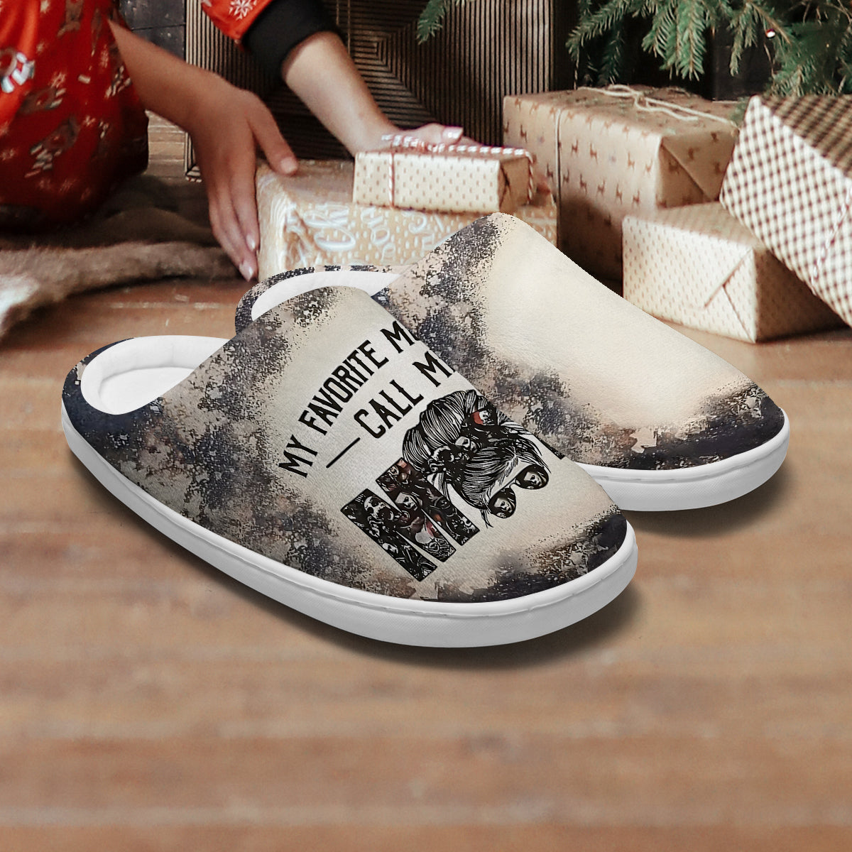 My Favorite Monsters Call Me Mom - Personalized Mother Slippers