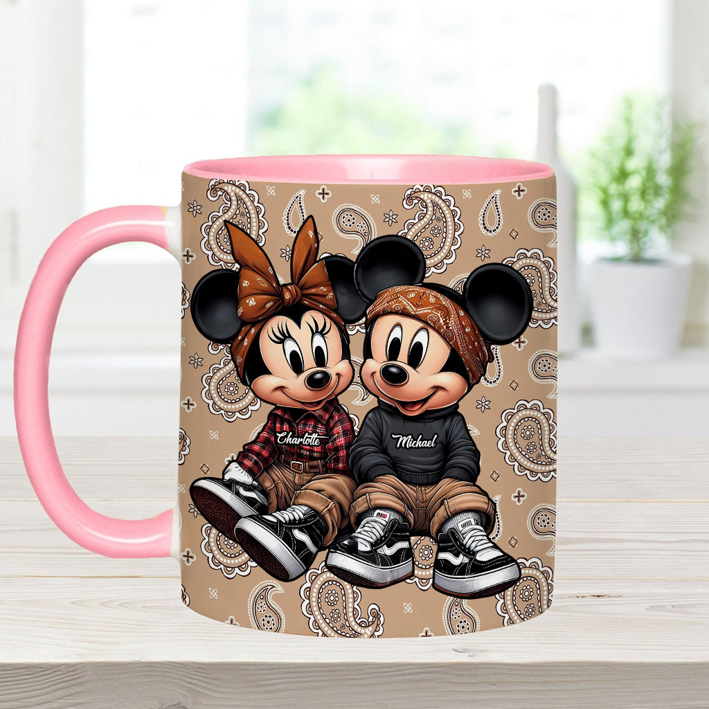 Chicano Mouse Couple - Personalized Mouse Accent Mug