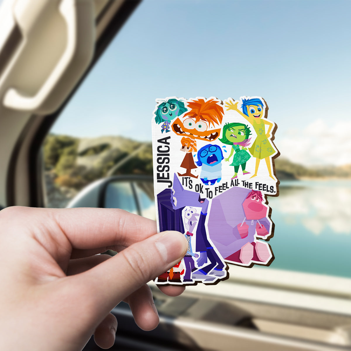 It's Ok To Feel All The Feels - Personalized Shaped Car Visor Clip