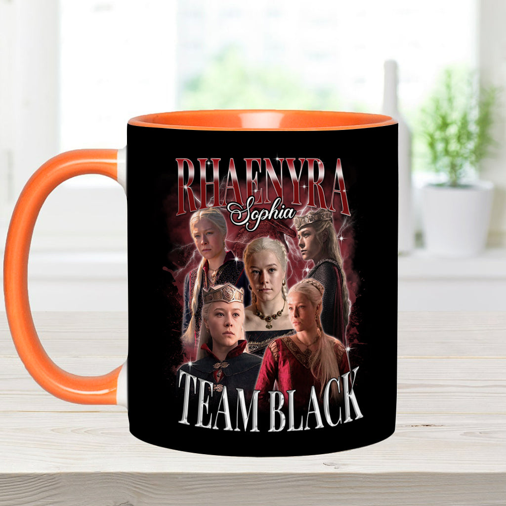 Team Black - Personalized Thrones Game Accent Mug