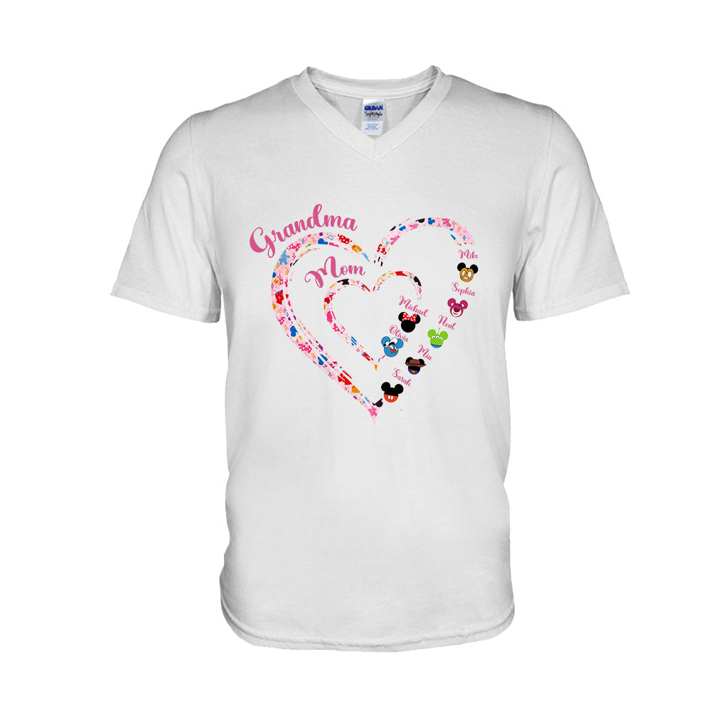 Happiest Grandma - Personalized Mouse T-shirt And Hoodie
