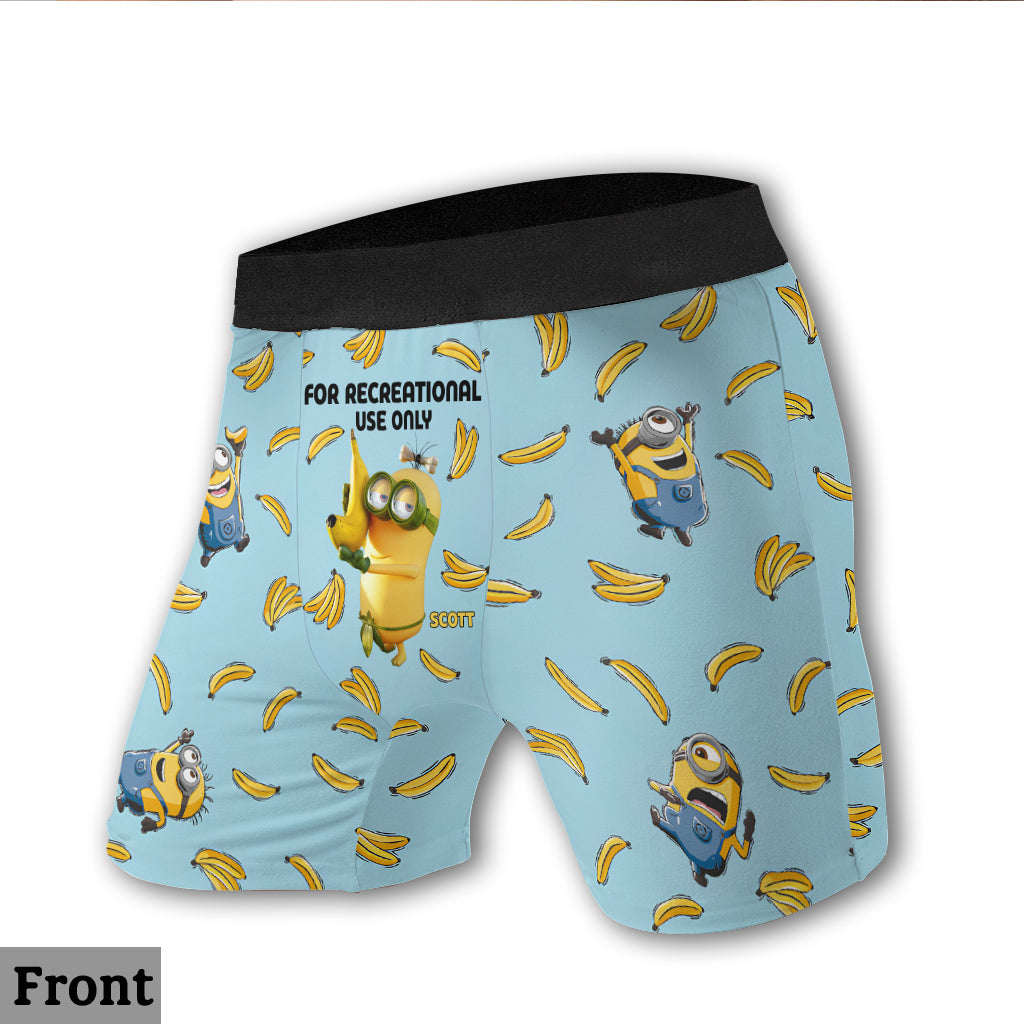 For Recreational Use Only Yellow Monster - Personalized Men’s Boxer Briefs