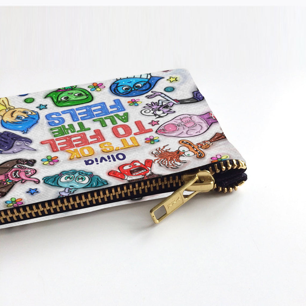 It's Ok To Feel All The Feels - Personalized Pouch