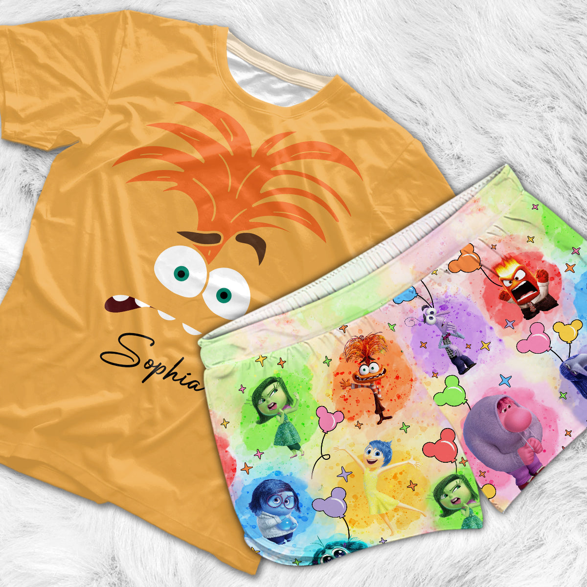 Today I Feel - Personalized Inside Out All Over Shirt & Women Shorts