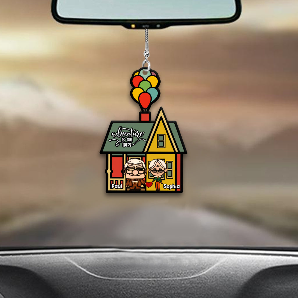 Adventure Is Out Here - Personalized Mouse Car Ornament
