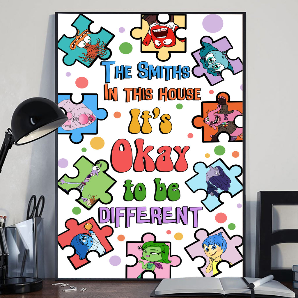It's Okay To Be Different - Personalized Canvas And Poster