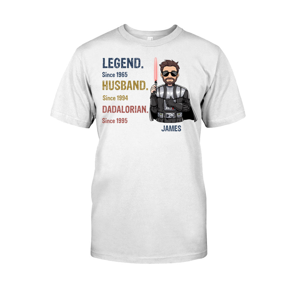 Legend Husband Dadalorian Papalorian - Personalized The Force T-shirt And Hoodie