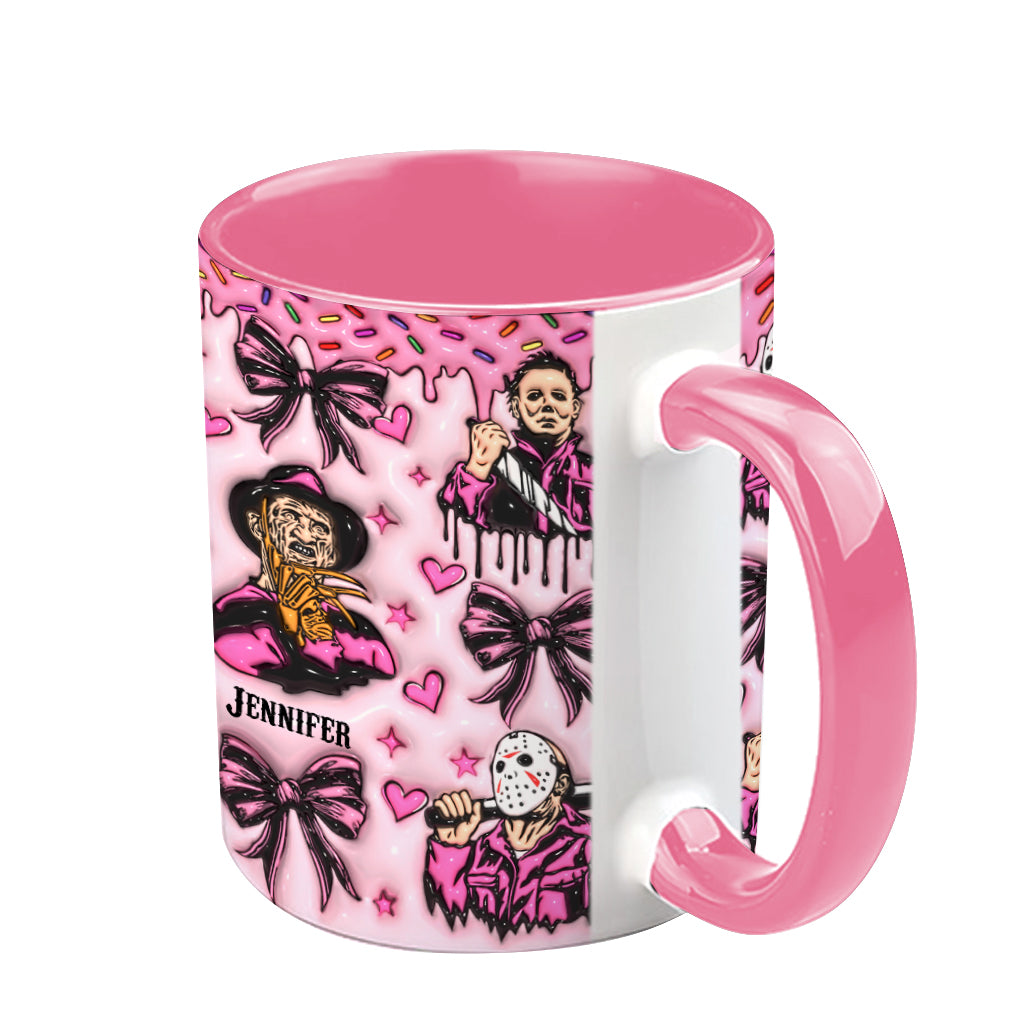 Pink Halloween Fan - Personalized Accent Mug