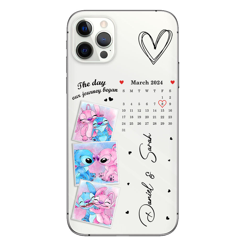The Day Our Journey Began Ohana Calendar Custom - Personalized Ohana Clear Phone Case
