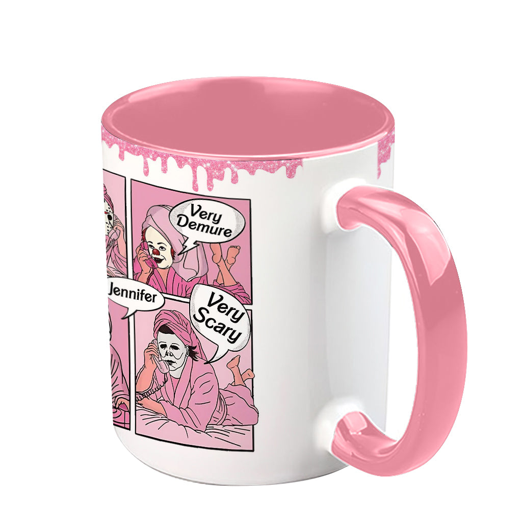 Very Demure, Very Mindful, Very Spooky - Personalized Accent Mug