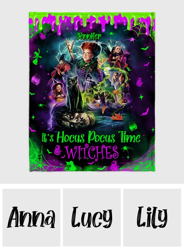It's Witches Time - Personalized Three Witches Blanket
