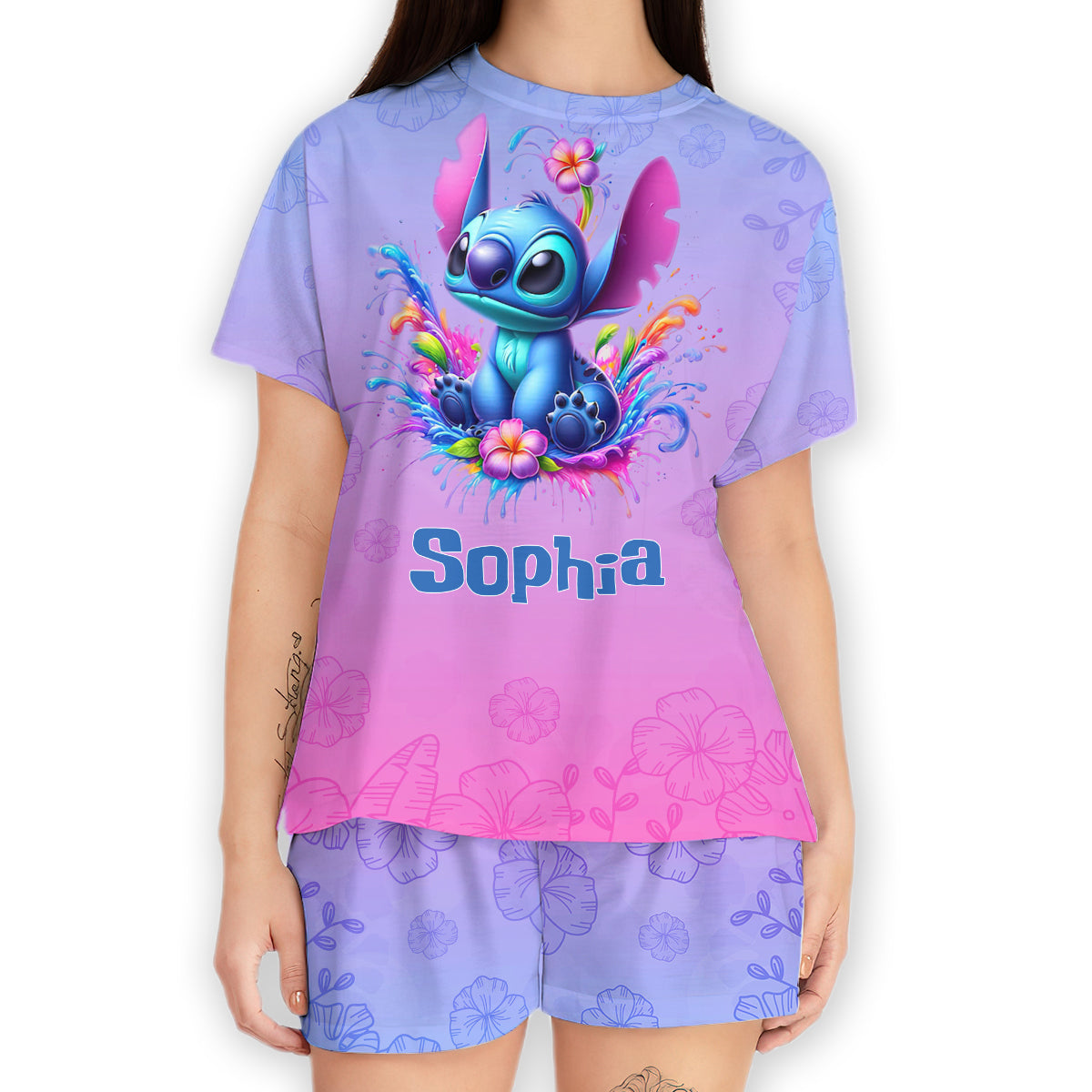 Ohana Means Family - Personalized Ohana All Over Shirt & Women Shorts