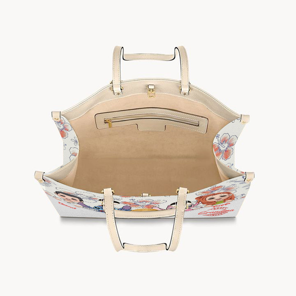 Best Grandma/ Nana/ Mimi... Ever - Personalized Ohana Leather Handbag