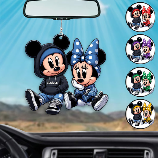 Chicano & Chicana Mouse - Personalized Mouse Car Ornament