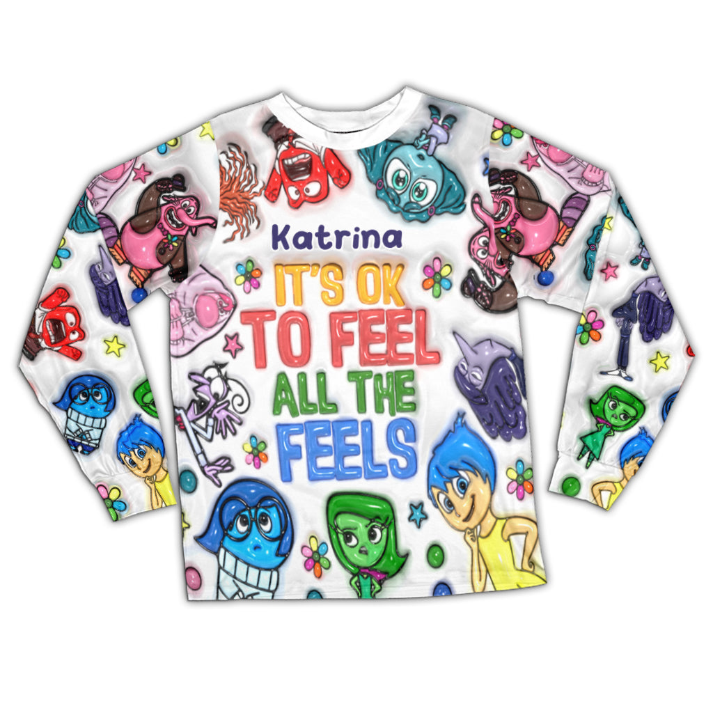 It's Ok To Feel All The Feels - Personalized Pajamas Set