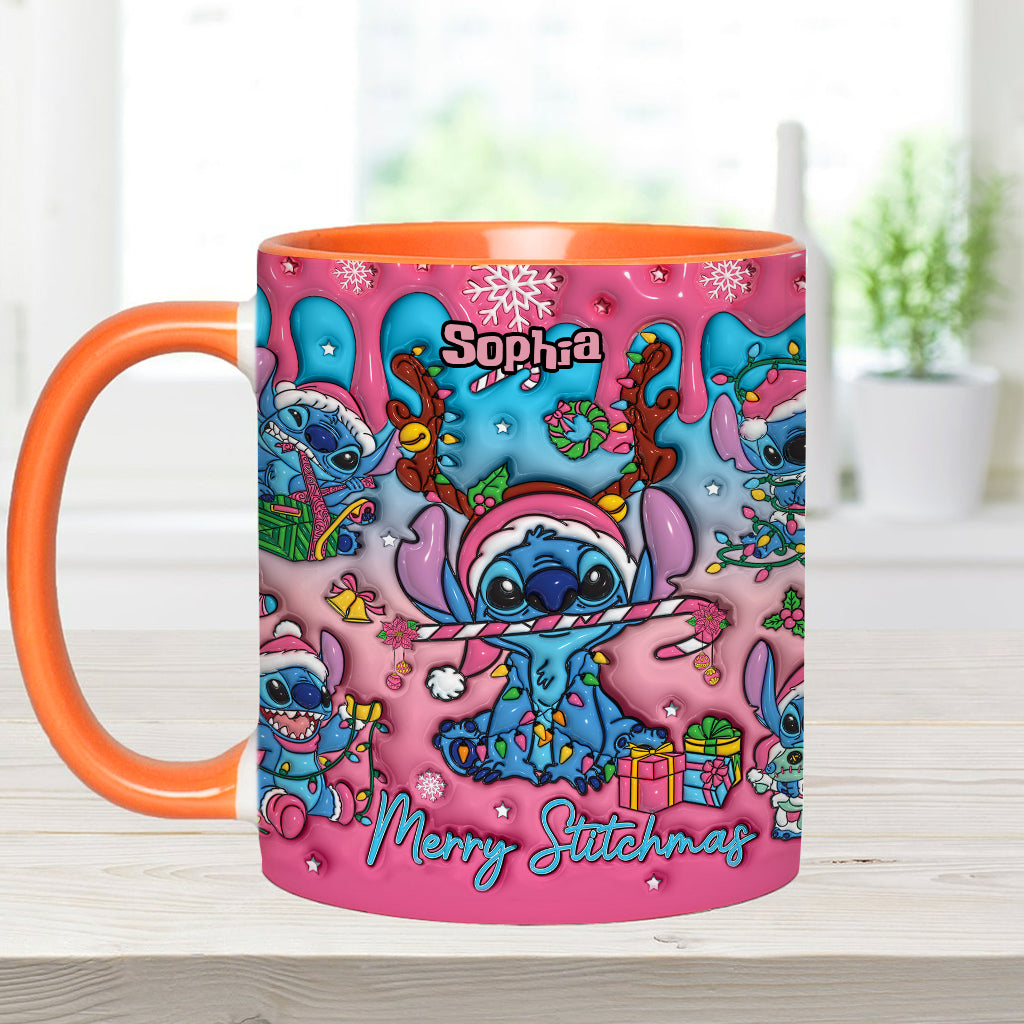 Merry Stitchmas - Personalized Ohana Accent Mug