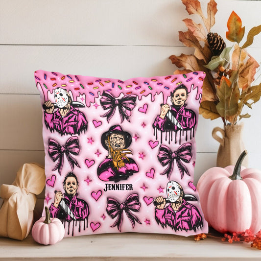 Horror Movie Fan - Personalized Throw Pillow