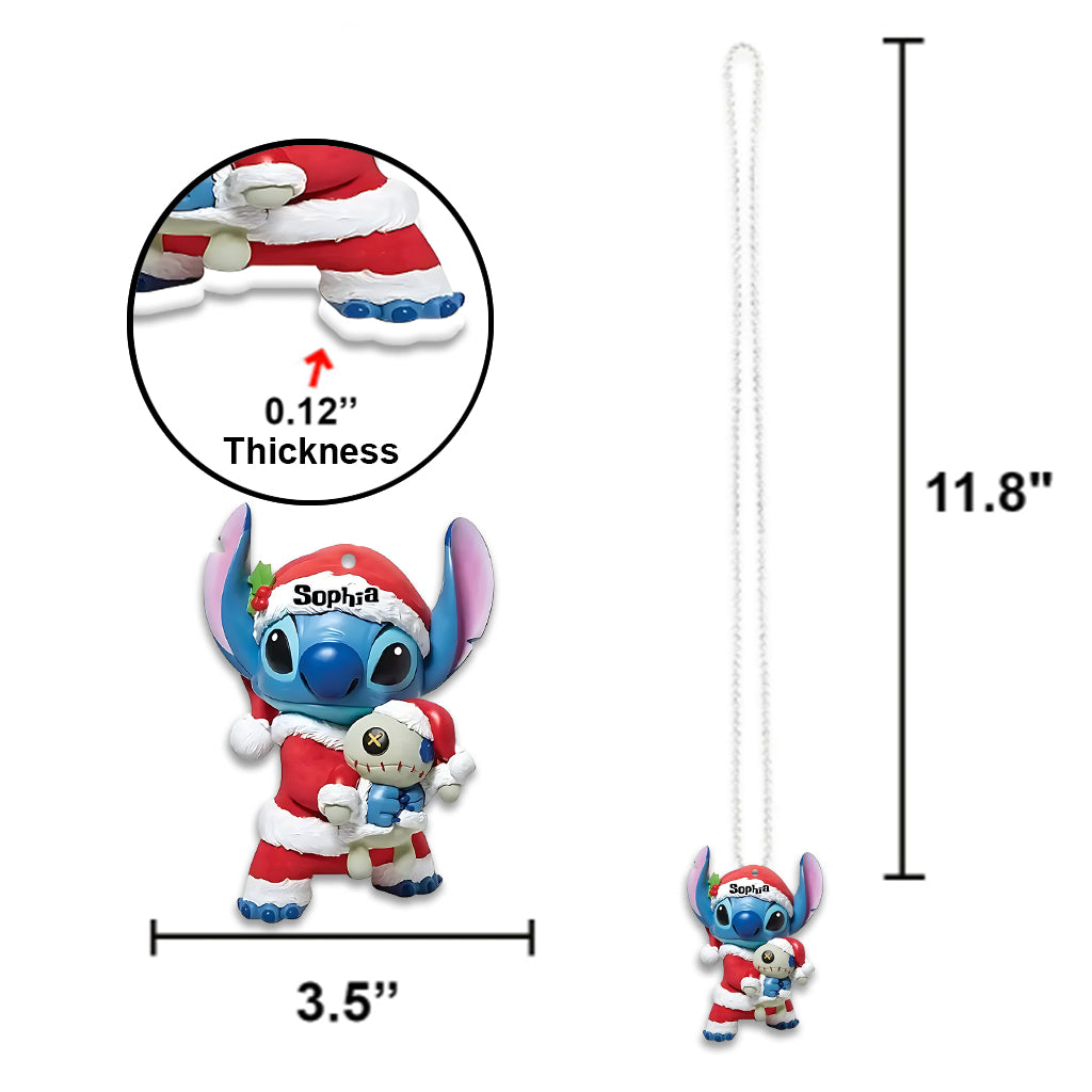 Merry Stitchmas - Personalized Ohana Car Ornament