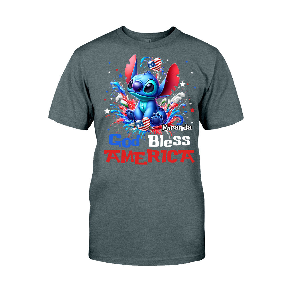 God Bless America - Personalized Ohana T-shirt And Hoodie