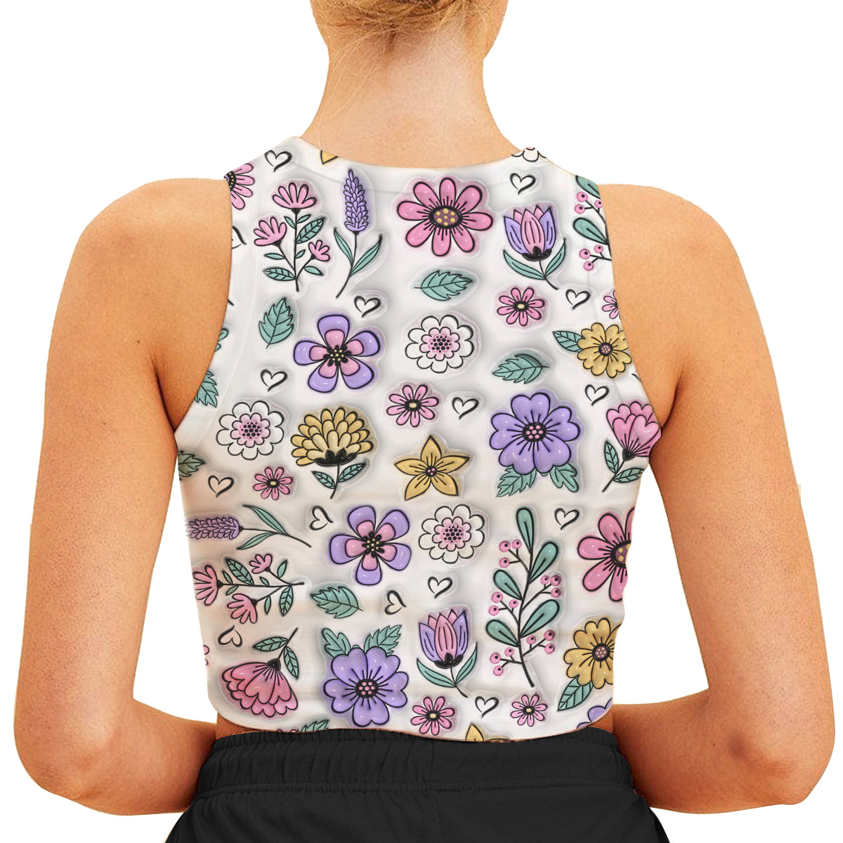 When It Gets Hot My Top Comes Off - Personalized Car Crop Tank Top