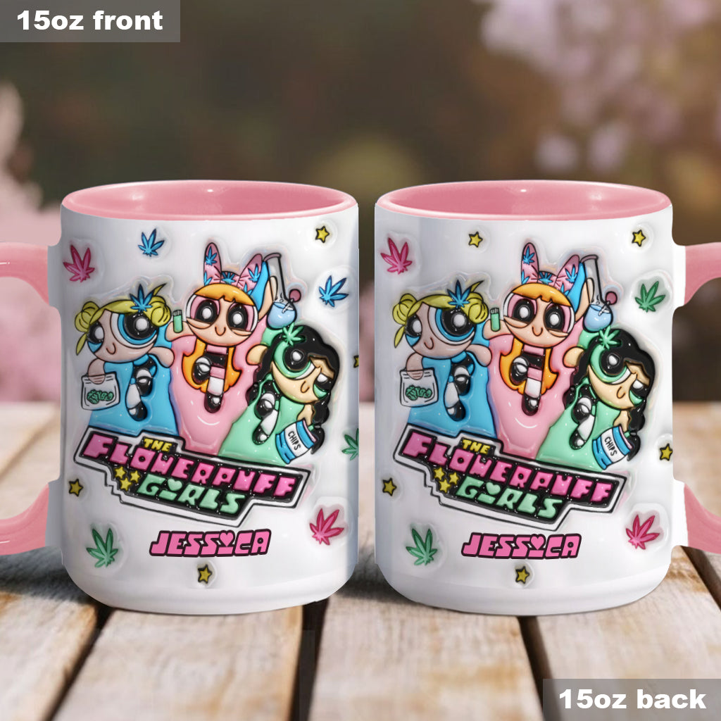 The Flower Puff Girl - Personalized Weed Accent Mug