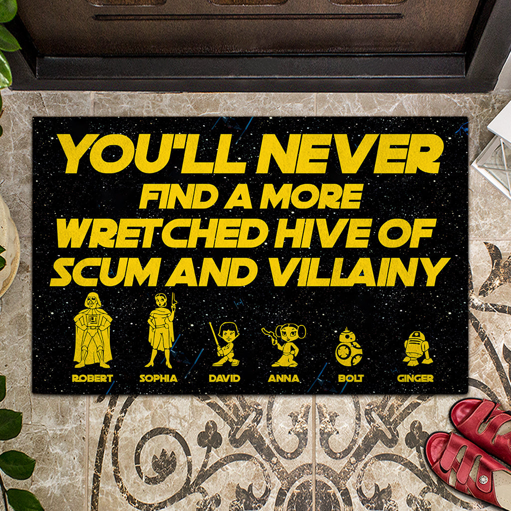 Wretched Hive of Scum And Villainy - Personalized The Force Doormat