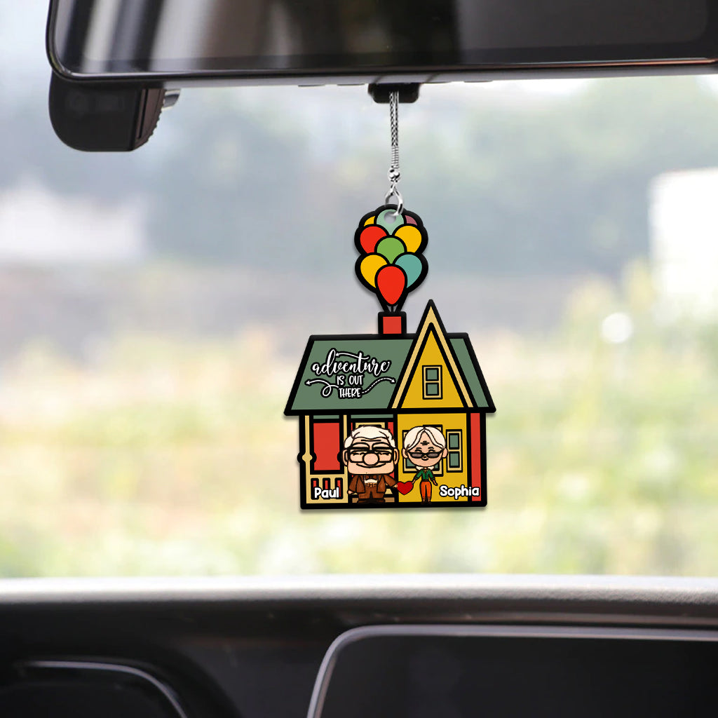 Adventure Is Out Here - Personalized Mouse Car Ornament