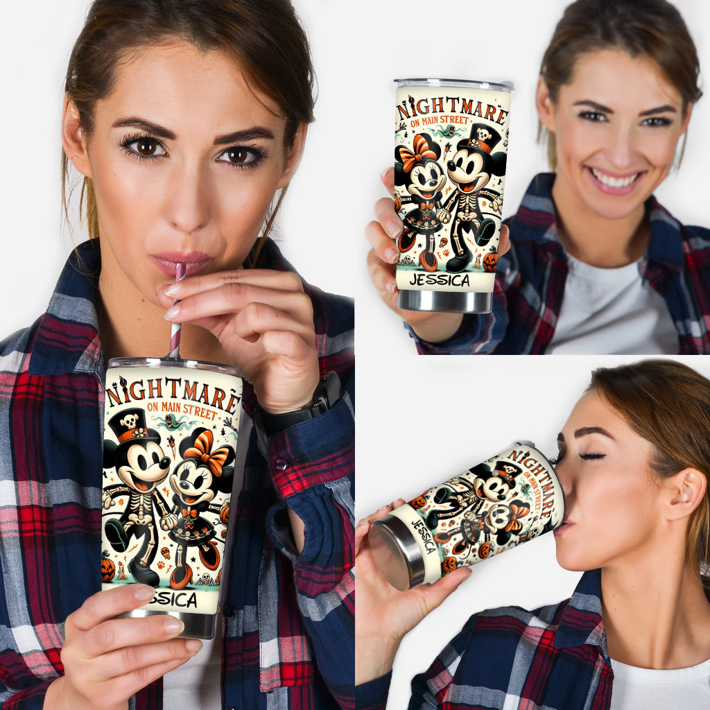 Nightmare On Main Street - Personalized Mouse Tumbler