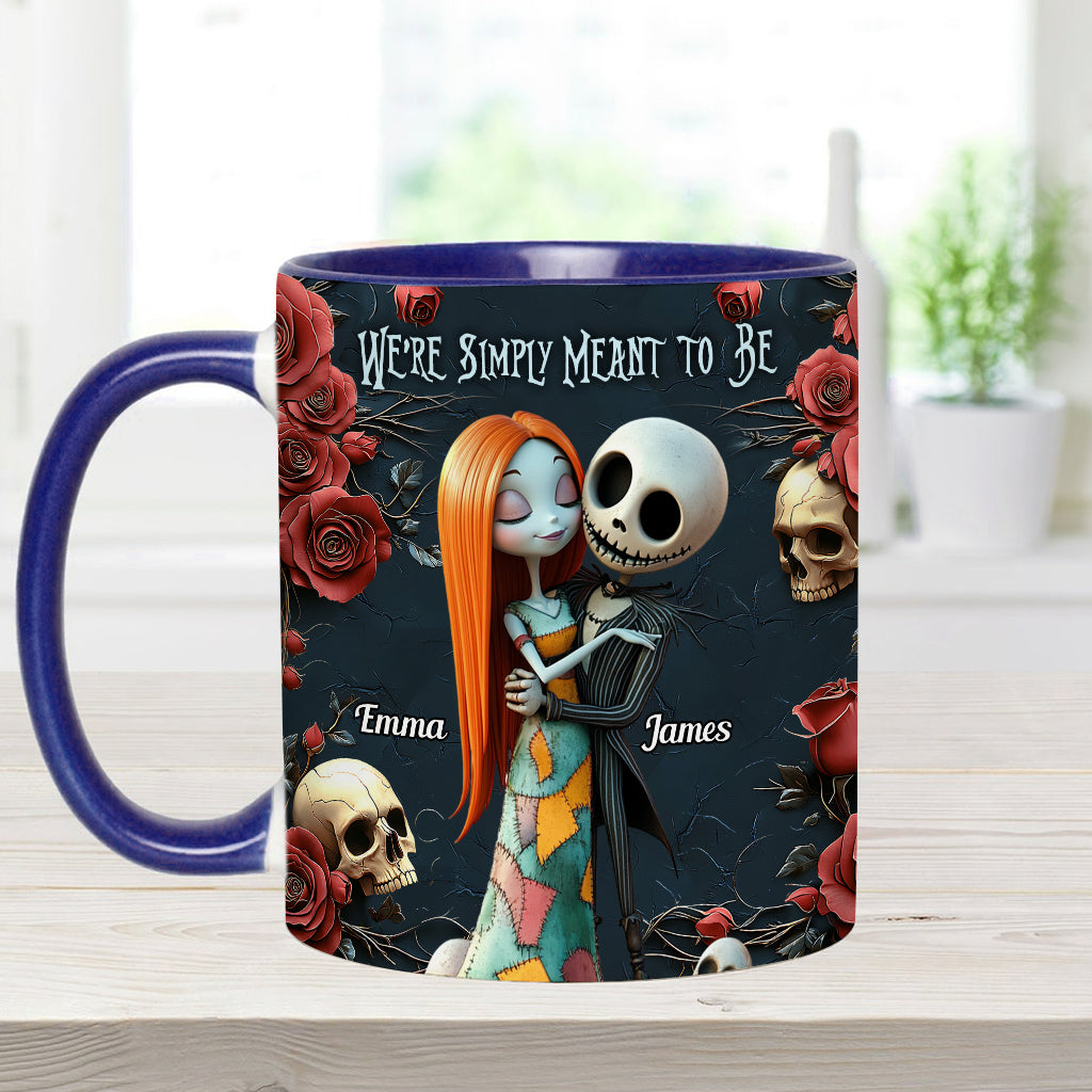 We're Simply Meant To Be - Personalized Nightmare Accent Mug