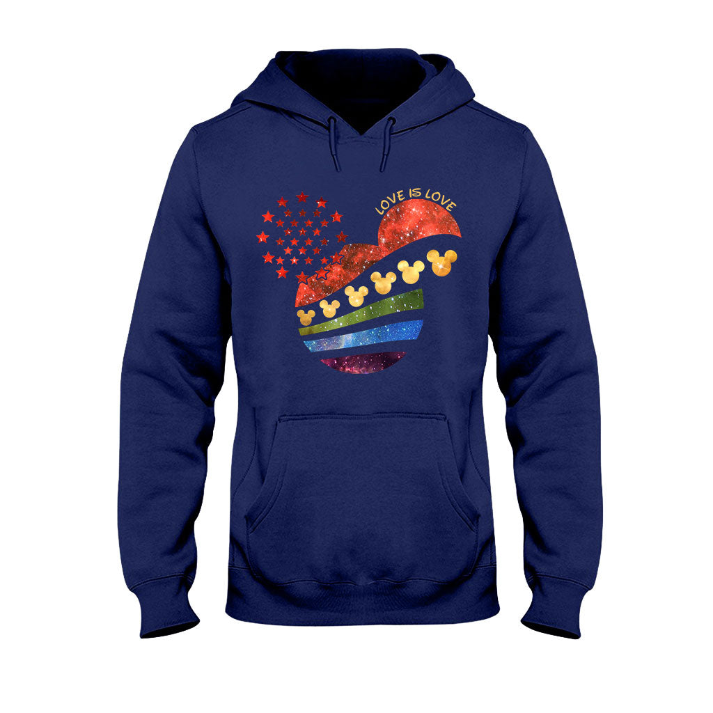 Mouse Head Galaxy Rainbow - LGBT Support T-shirt And Hoodie