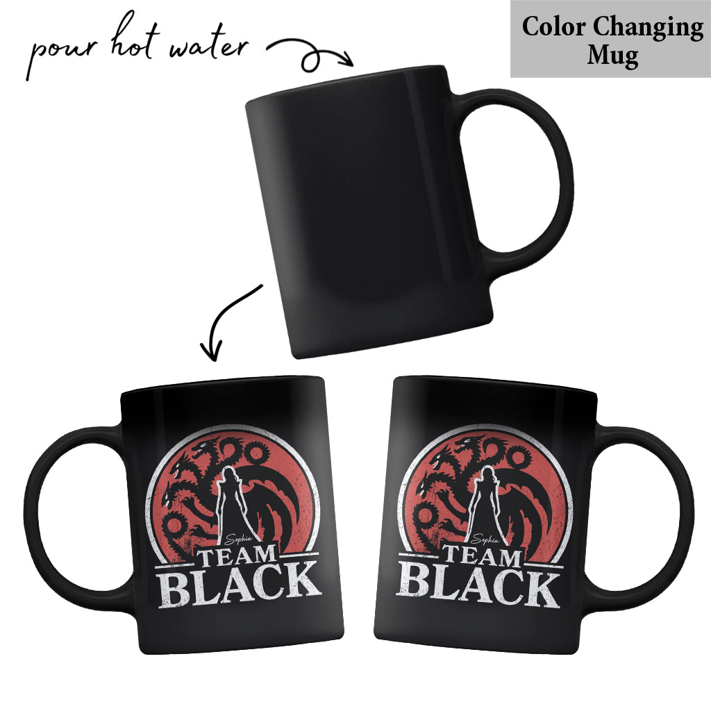 Team Black Vs Team Green - Personalized Thrones Game Mug