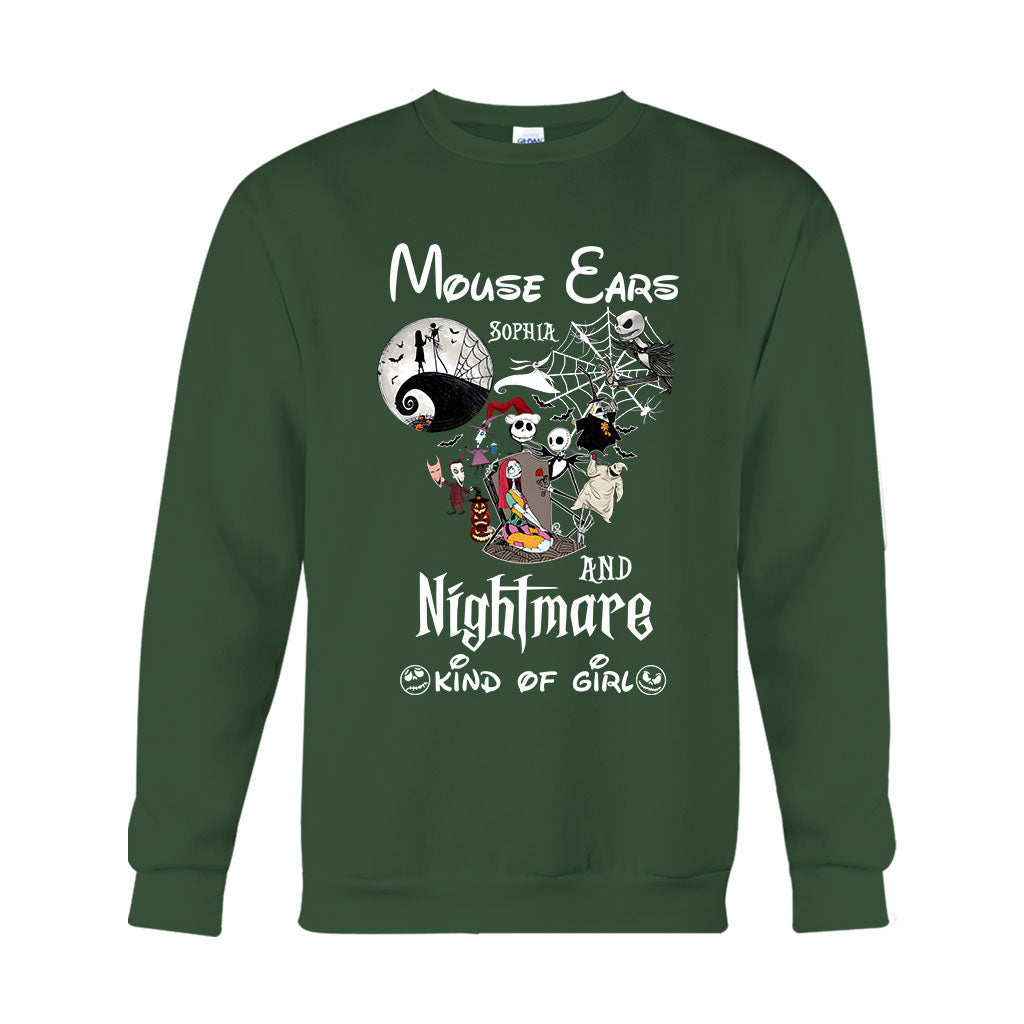 Mouse Ears And Nightmare Kind Of Girl - Personalized Nightmare T-shirt And Hoodie