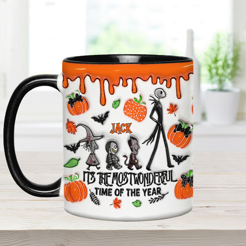 It's The Most Beautiful Time Autumn Skeleton - Personalized Nightmare Accent Mug