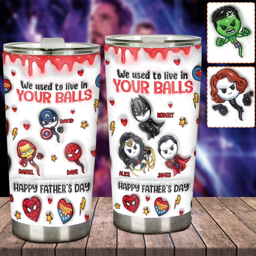 Happy Father's Day - Personalized Marvelous Universe Tumbler