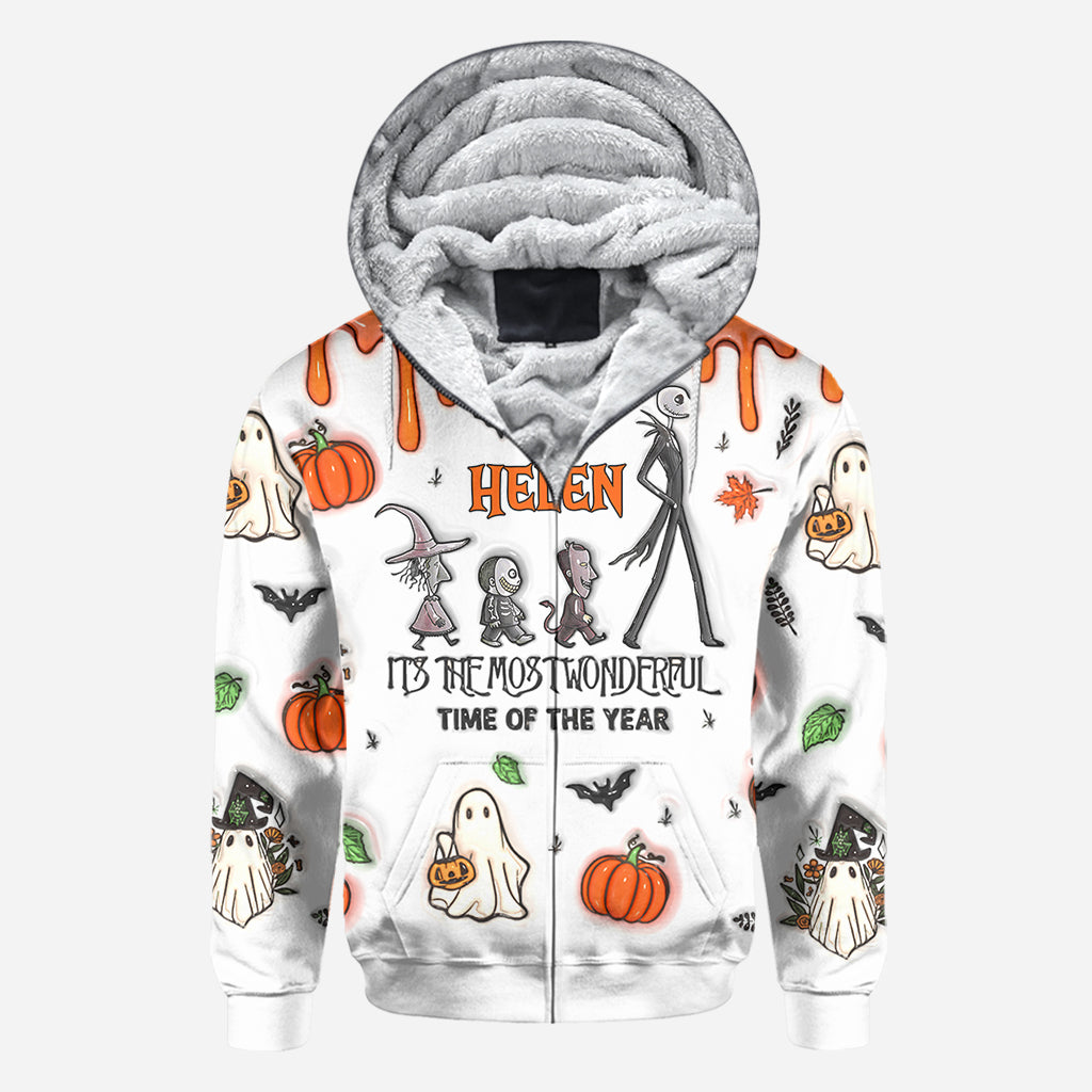 It's The Most Beautiful Time Autumn Skeleton - Personalized Nightmare All Over Shirt