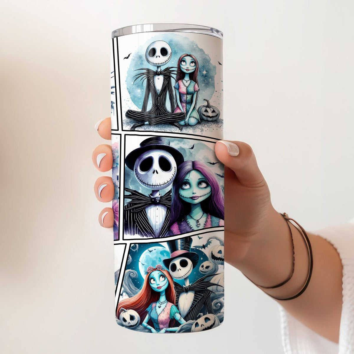 We're Simply Meant To Be - Personalized Nightmare Skinny Tumbler
