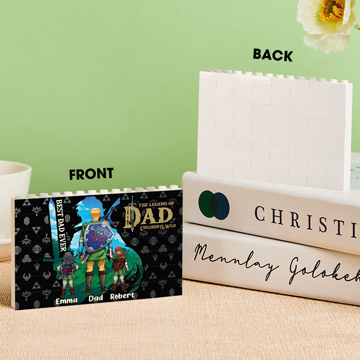 The Legend Of Dad Children Of The Wild - Personalized The Hero's Legend One-sided Horizontal Rectangle Building Brick Blocks