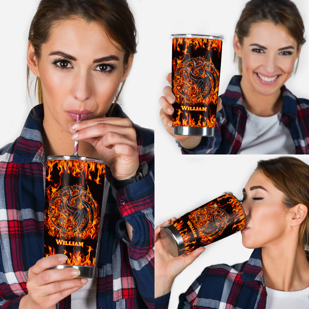 Fire And Blood - Personalized Thrones Game Tumbler