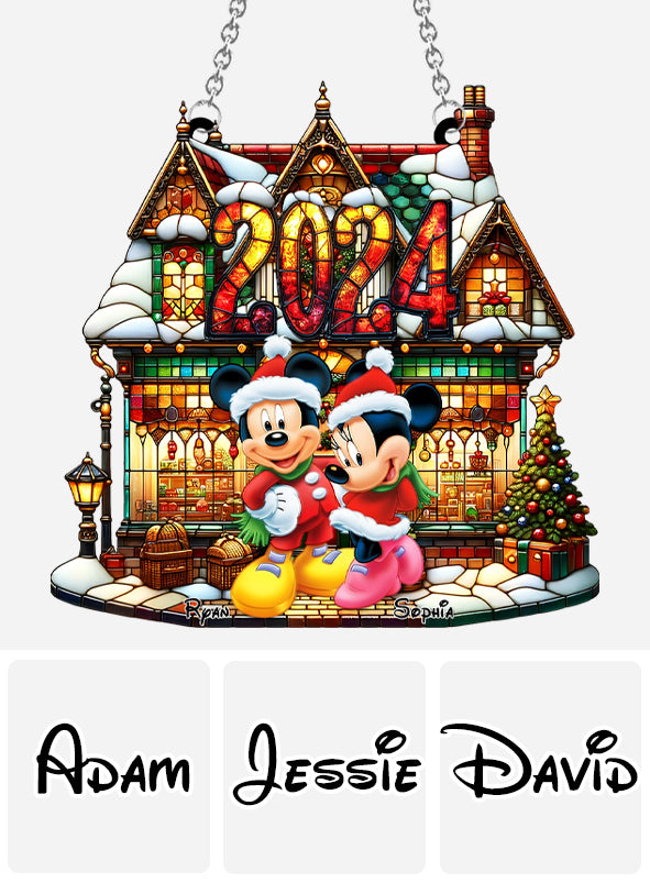 All I Want For Christmas Is You - Personalized Mouse Window Hanging Suncatcher Ornament